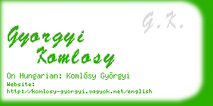 gyorgyi komlosy business card