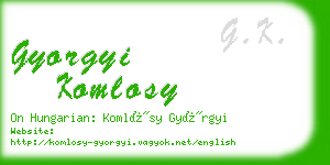 gyorgyi komlosy business card